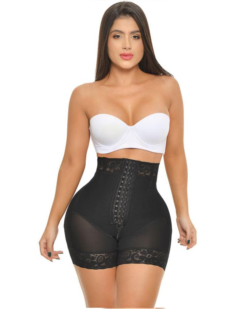 High Waist Push Up Short With 3 Rows Of Snaps And Enhancement Bootylicius - Wishe