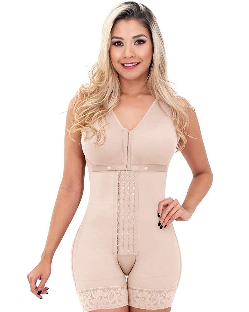 Shapewear For Women HOOK AND EYE CLOSURE Adjustable Breast Support Tummy Control Bodysuit Bodyshaper - Wishe