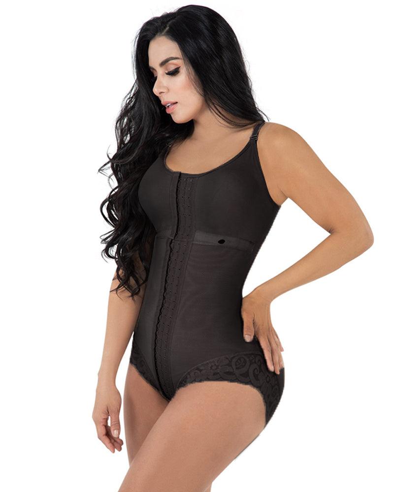 High Compression Shapewear With Hook Shaper Adjustable Bra Slimming Bodysuit - Wishe