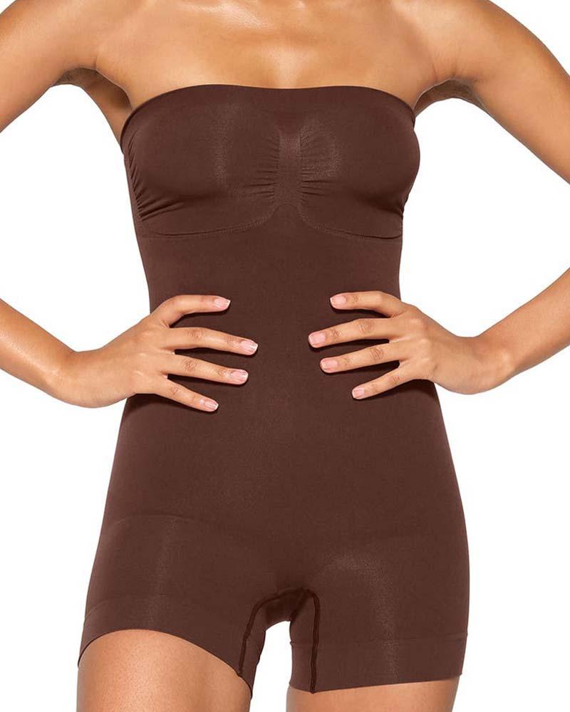 Slimming Bodypiece With Removable Shoulder Strap - Wishe