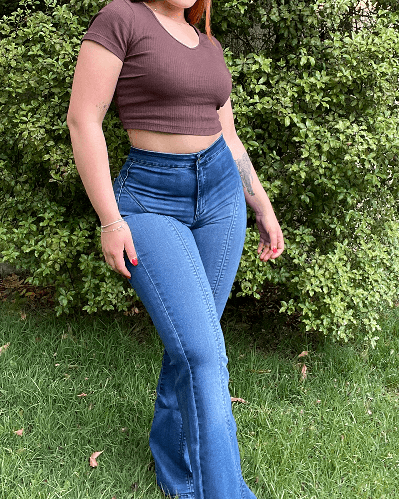 Skinny Booty Flared Jeans - Wishe