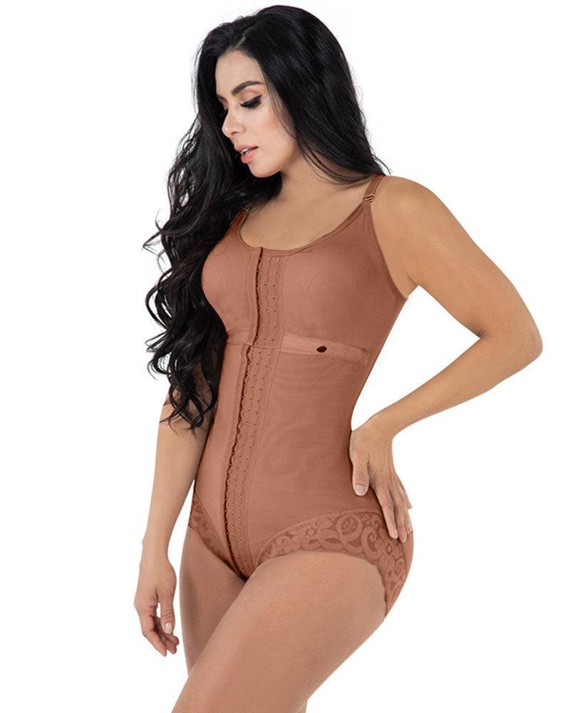 High Compression Shapewear With Hook Shaper Adjustable Bra Slimming Bodysuit - Wishe